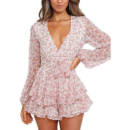 Floral Breeze Chiffon Dress | Casual Printed One-Piece Dress