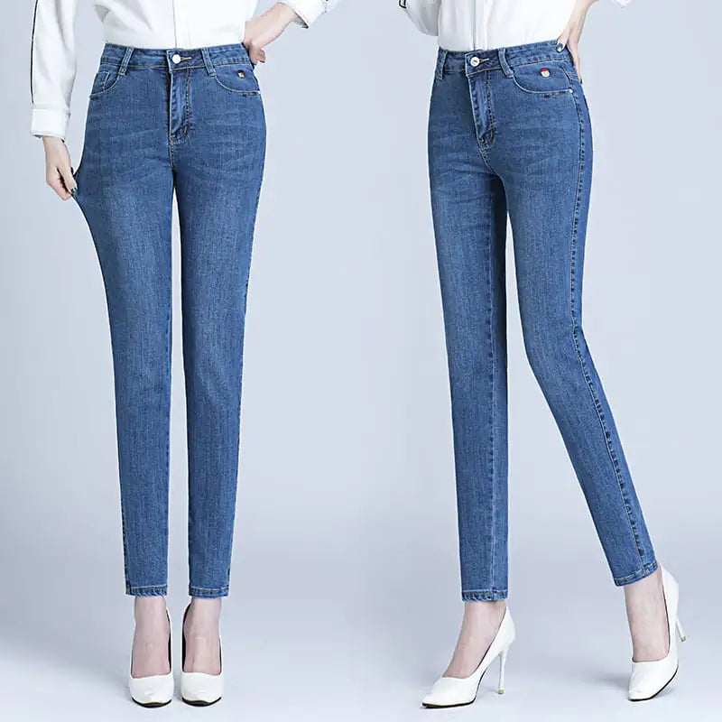High Waist Stretch Straight Leg Pants