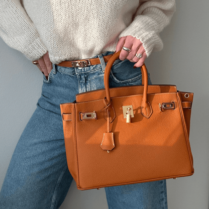 Women Large Handbag with Zipper Shoulder Tote Bag PU Leather