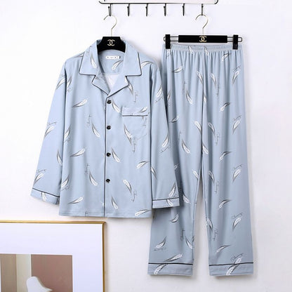 Mens Minimalist Long Sleeve Loungewear Pajamas