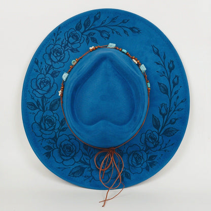 Western Cowboy Hat Fashion Embossed Laser-Engraved Top Hat