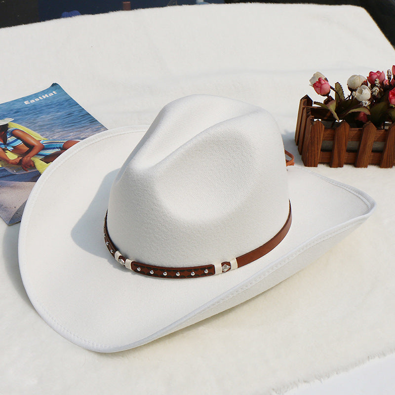 Men's Felt Riding Woolen Cowboy Hat