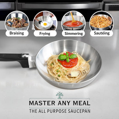13-Inch Chef Skillet – Quick & Even Heat Distribution – Lightweight Cast Aluminum Frying Pan