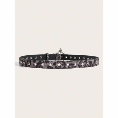 Creative Women's Star Rivet Metal Eyelet PU Belt