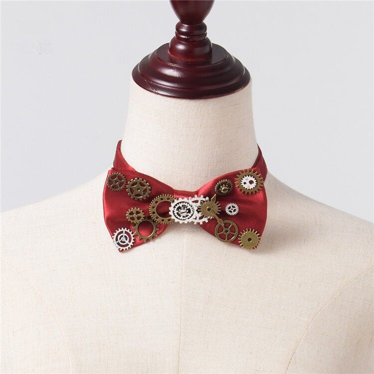 Men's Steampunk Fabric Butterfly Bow Tie