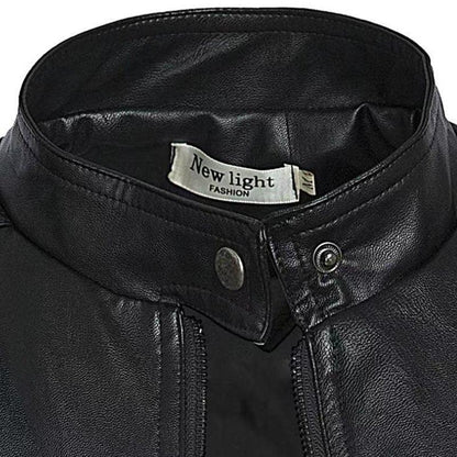 Black Leather Motorcycle Jacket | Stylish and Warm for Bikers & Nightlife