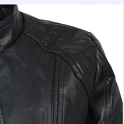 Black Leather Motorcycle Jacket | Stylish and Warm for Bikers & Nightlife