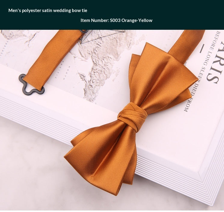 Mens Polyester Wedding Bow Tie