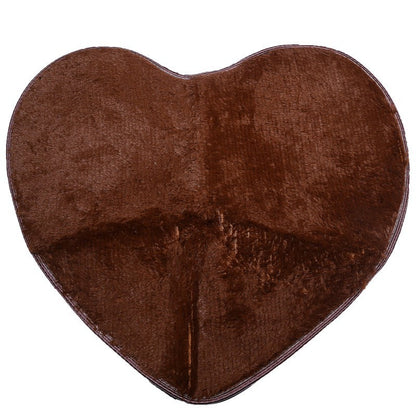 Heart-shaped Silk Wool Bedroom Love Floor Mat Bedside Lint-free Cute Heart Shape Carpet