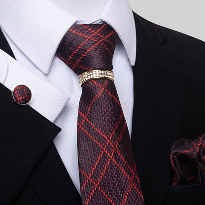 Multi Colored Striped Floral Mens Tie