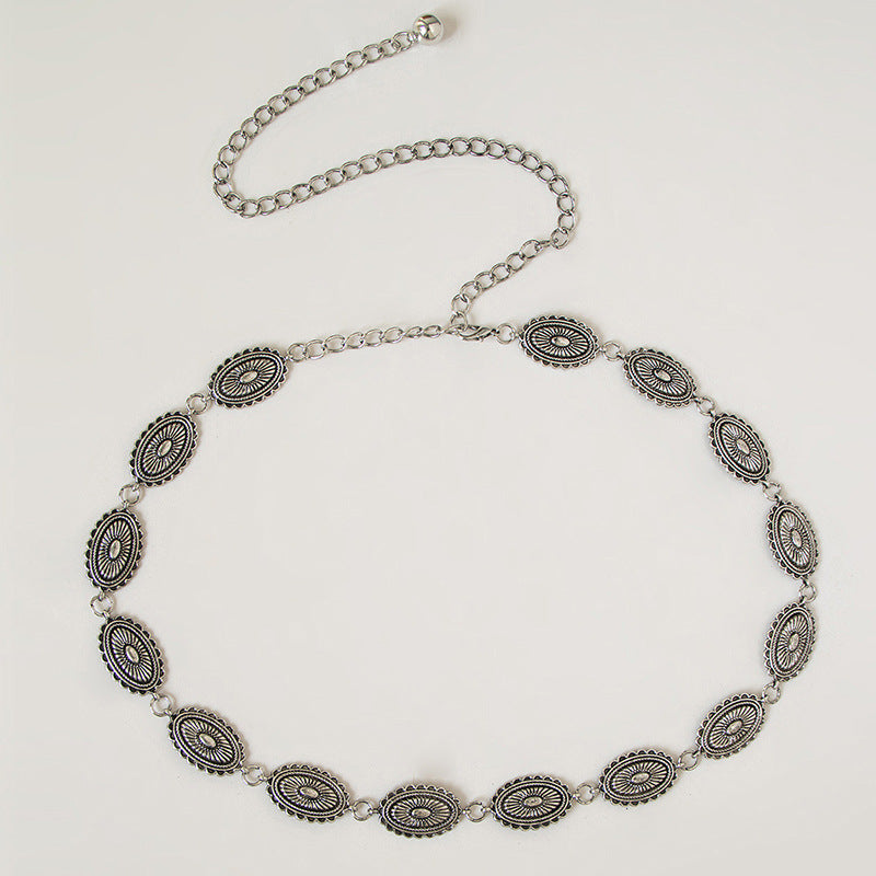 In-Stock Fast Shipping European And American Style Beach Metal Pants Chain High-End Chain Bohemian Style Waist Chain Accessory For Dresses