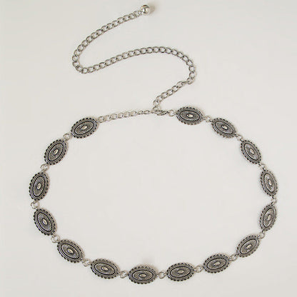 In-Stock Fast Shipping European And American Style Beach Metal Pants Chain High-End Chain Bohemian Style Waist Chain Accessory For Dresses