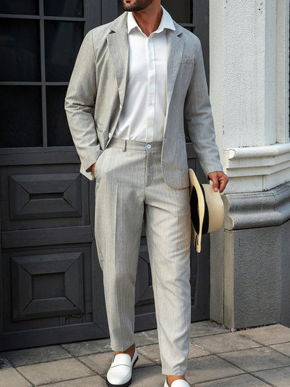 Mens Business Single-Breasted Suit Set