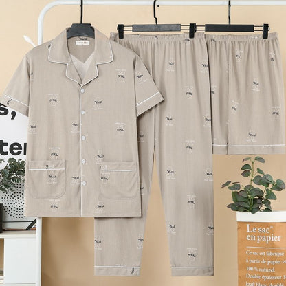 Men's Summer Short-sleeve Pants For Spring And Autumn