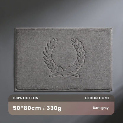 Water-absorbent Pure Cotton Non-slip Bathroom Floor Mat