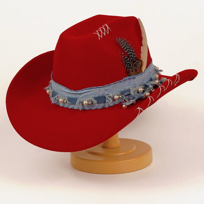 Western Cowboy Vintage Jazz Hat Felt Hat