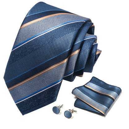 Men's Creative All-match Business Formal Wear Tie Scarf Cuff Buckle Set