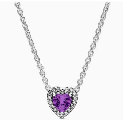 925 Silver Color Diamond Necklace