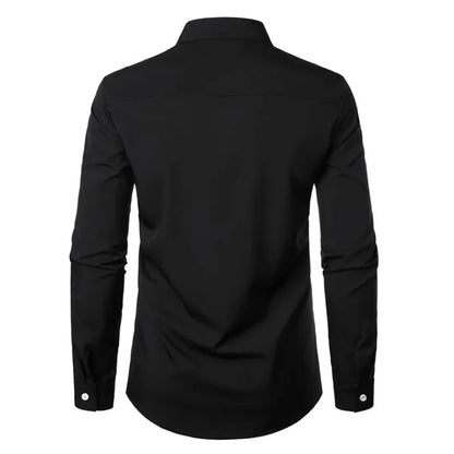Men's Shirt Dress Shirt Casual Shirt Button Up Shirt Prom Shirt Plain Formal Long Sleeve Lapel All Seasons Men's Clothing