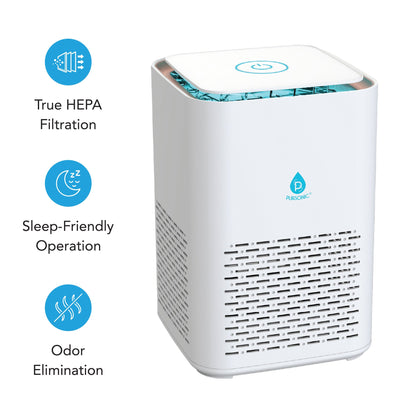 Pursonic Clean Air & Aromatherapy Bundle – True HEPA Air Purifier with 12 Essential Oils
