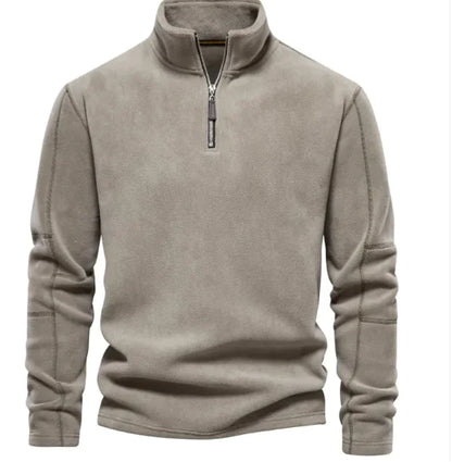 Men's Fleece Stand-Collar Zipper Sweatshirt
