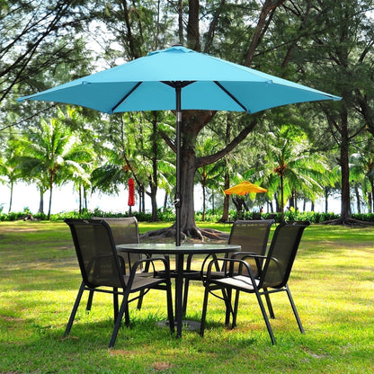 Ainfox 9ft  Patio Umbrella with Push Button Tilt and Crank, UV and Waterproof