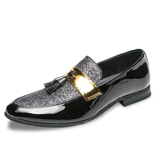 British Style Slip-On Pointed Toe Leather Shoes