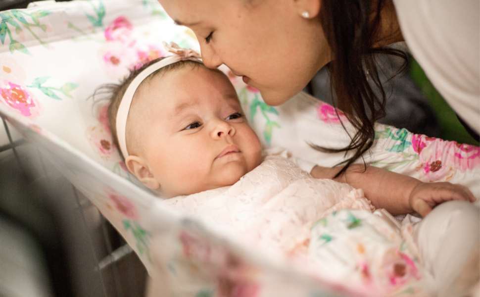 Baby Shopping Cart Hammock | Full Bloom Watercolor Floral Print