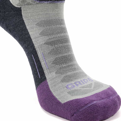 Amethyst - Run Ankle Midweight Merino Wool Sock