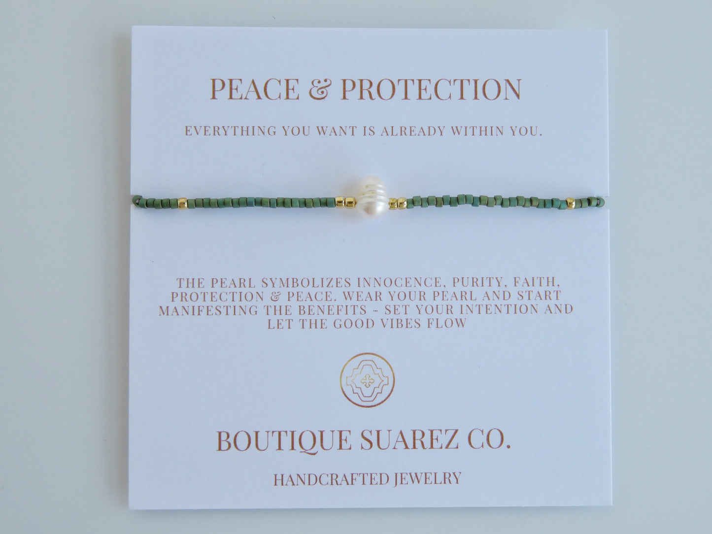 Manifest Peace - Pearl Bracelet