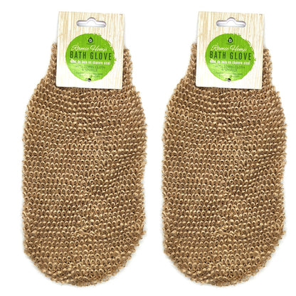 Eco-Friendly Glow Set: Bamboo Bath Brush & Sisal Hemp Gloves