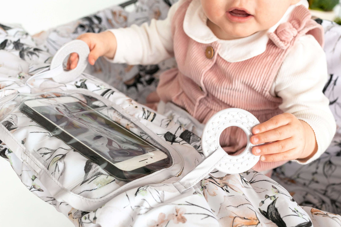 Baby Shopping Cart Cover | Coming Up Roses Beautiful Floral Print
