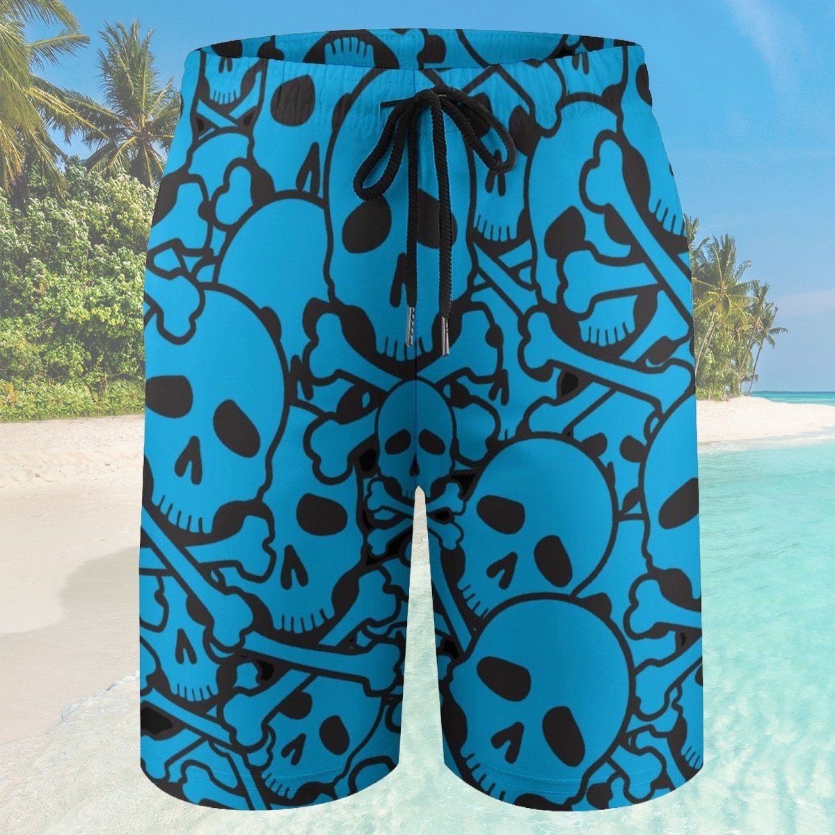 Pirate Kids Skull & Bones Beach Shorts