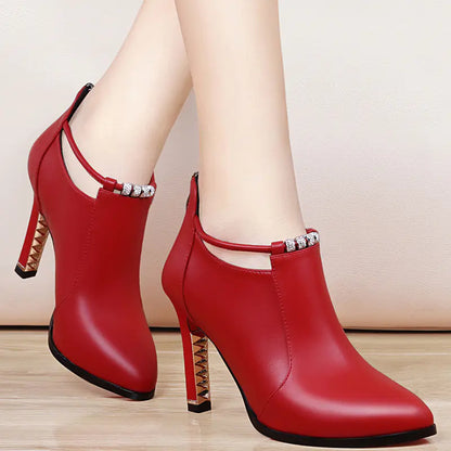 Autumn New Korean Style Pointed Toe Heels for Women