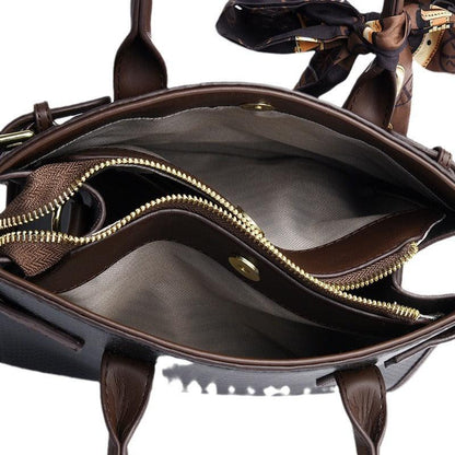 Serpent Luxe Snakeskin Handbag - Elegant Leather Commuter Bag for Stylish Women