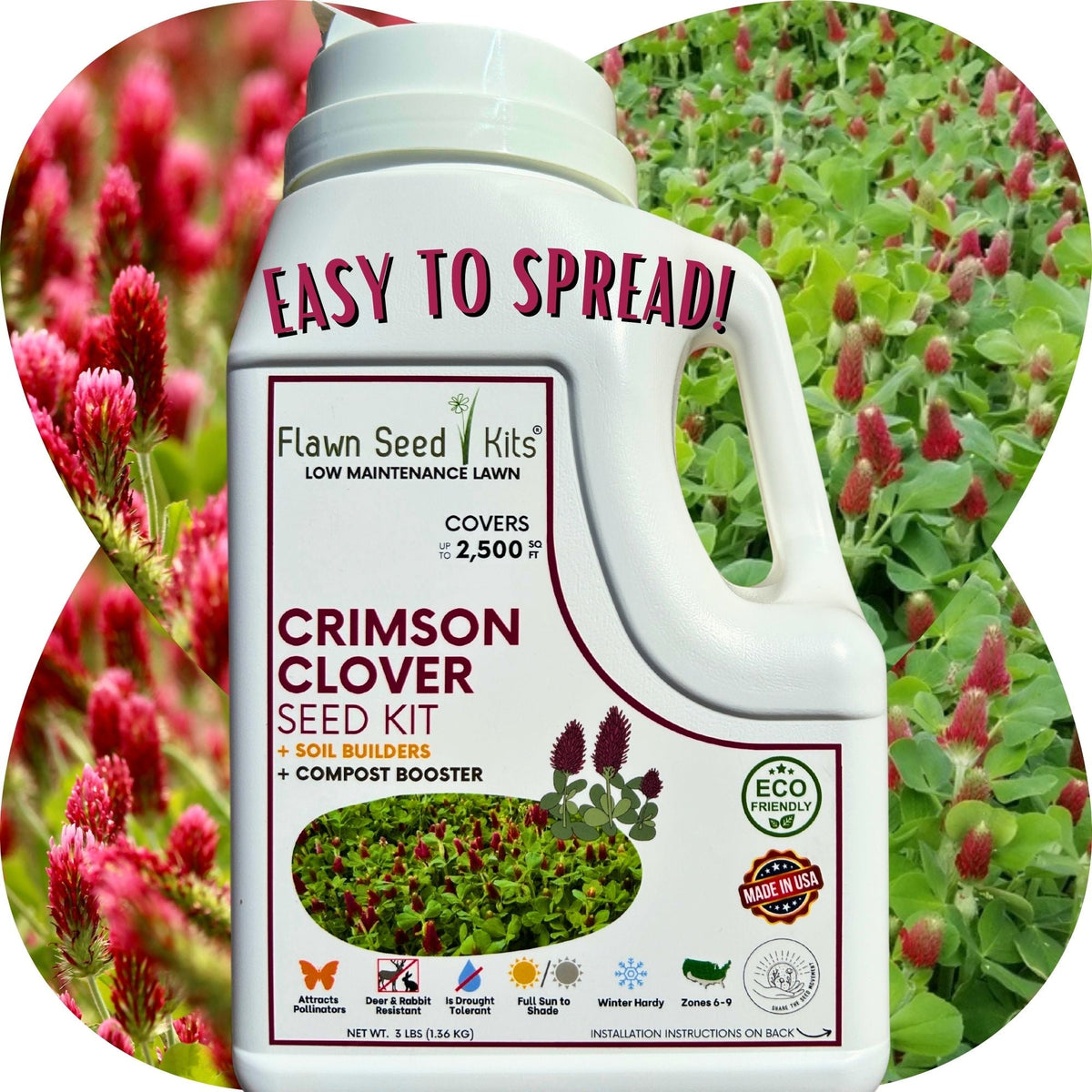 Crimson Clover Easy Spread Shaker