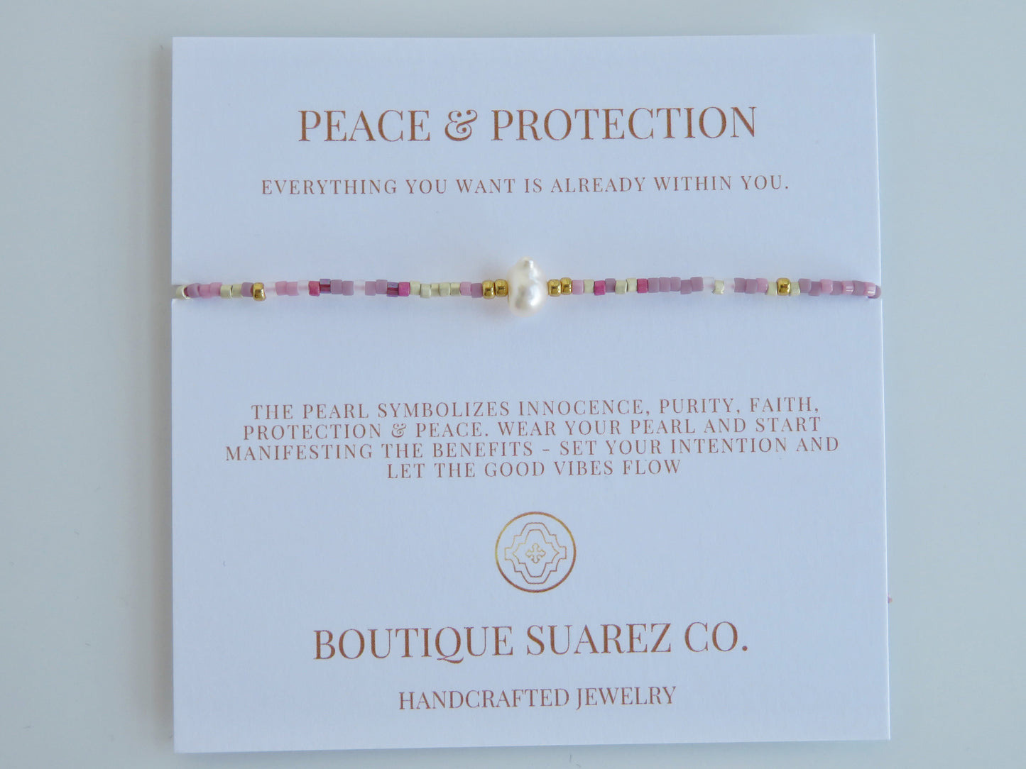 Manifest Peace - Pearl Bracelet