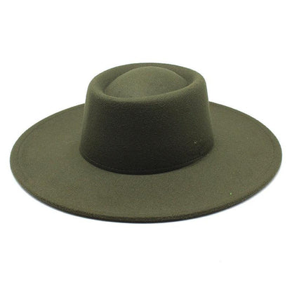 Ella Wide Brim Wool Jazz Hat – Stylish Felt Hat in 16 Colors
