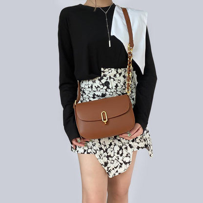 Luxury Retro Cowgirl Saddle Bag | Genuine Leather Brown Handbag