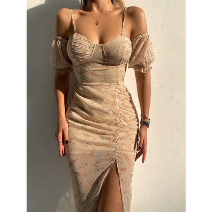 Irregular Spaghetti-Strap Dress for Women's Fashion