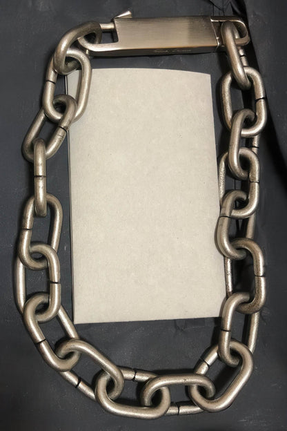 Chunky Metal Chain Necklace - Industrial Unisex Statement Piece