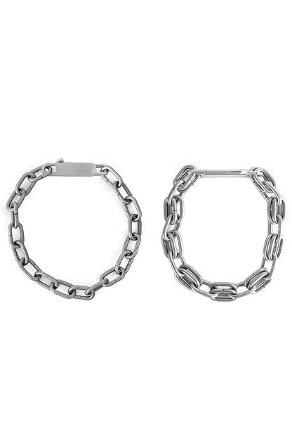 Chunky Metal Chain Necklace - Industrial Unisex Statement Piece