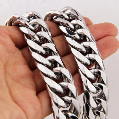Chunky Charm Silver Chain Necklace