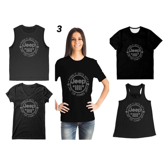 Topless Rhinestone Offroad Grill Tee Shirt Crew Neck, V Neck, Tank Top