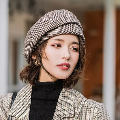 Korean British Retro Octagonal Hat