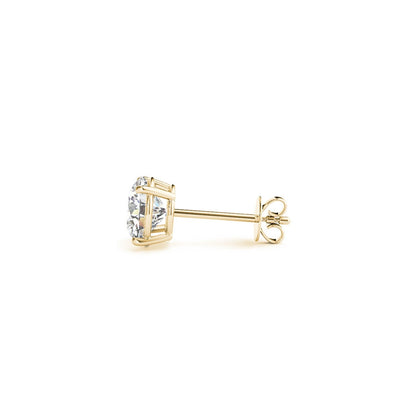 2 cttw Certified IGI Lab Grown Round Diamond Earrings 14k Yellow Gold (G/VS2)