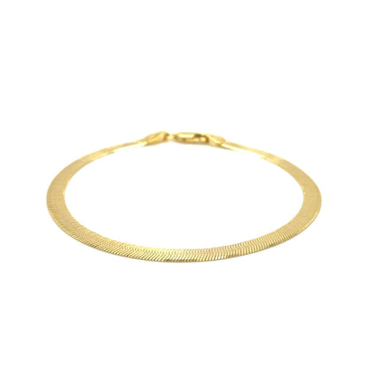 14k Yellow Gold Super Flex Herringbone Bracelet (3.80 mm)