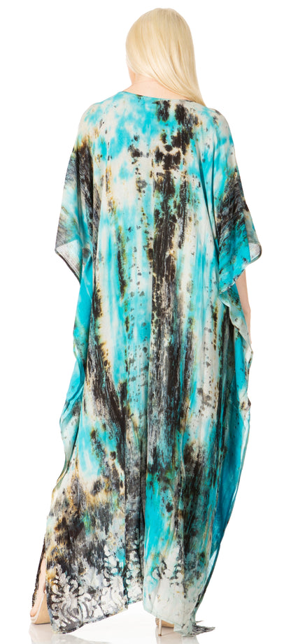 Sakkas Tacy Women's Boho Summer Maxi Dress for Casual or Lounge Wear