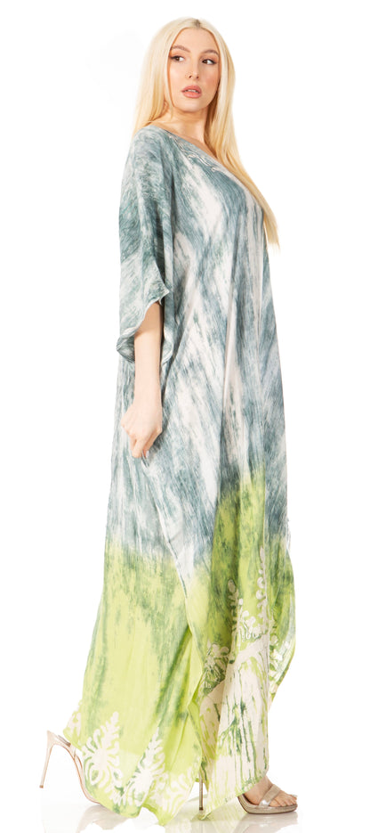 Sakkas Tacy Women's Boho Summer Maxi Dress for Casual or Lounge Wear
