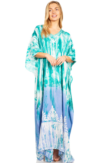 Sakkas Tacy Women's Boho Summer Maxi Dress for Casual or Lounge Wear